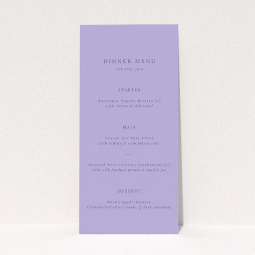 Utterly Printable Lime on Green wedding menu with contemporary elegance and stylish simplicity, featuring muted green canvas and crisp lime green fonts This is a view of the front