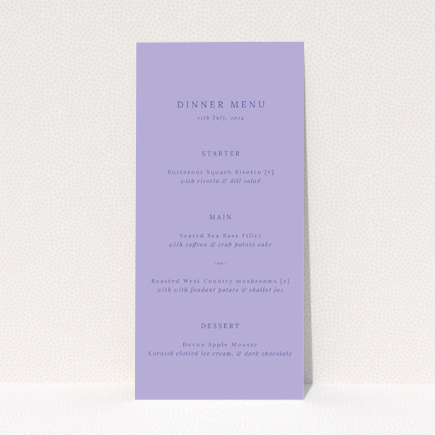 Utterly Printable Lime on Green wedding menu with contemporary elegance and stylish simplicity, featuring muted green canvas and crisp lime green fonts This is a view of the front