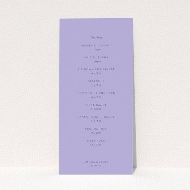 Utterly Printable Lime on Green wedding menu with contemporary elegance and stylish simplicity, featuring muted green canvas and crisp lime green fonts This is a view of the back