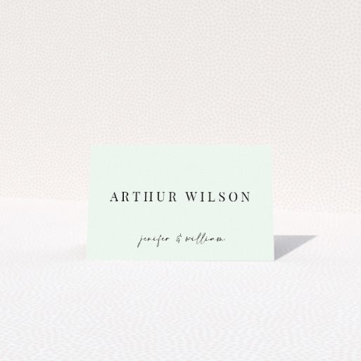Modern Calligraphy place cards - Bold calligraphy against a clean, minimalist backdrop, offering sleek and stylish coordination for weddings This is a view of the front