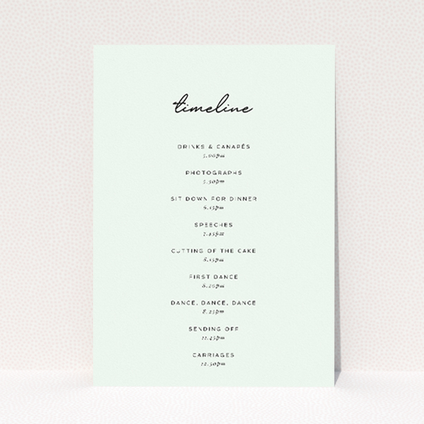 Stylish Modern Calligraphy Wedding Menu Template - Utterly Printable. This image shows the front and back sides together