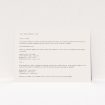 Pall Mall Minimal wedding information insert card by Utterly Printable. This is a view of the front
