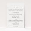 Utterly Printable Pastoral Promise Wedding Information Insert Card. This is a view of the front