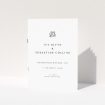 Soho Script Wedding Order of Service booklet by Utterly Printable. This is a view of the front