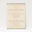 Utterly Printable Tapestry wedding information insert card featuring timeless elegance and vintage charm with a contemporary twist. Symmetrical layout with muted gold, cream, and soft blue hues. Ideal for couples announcing their event with sophistication and style This is a view of the front