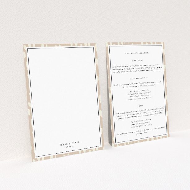 Utterly Printable Vibrant Raindrops Wedding Information Insert Card. This image shows the front and back sides together
