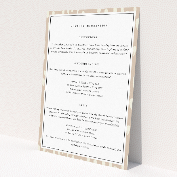 Utterly Printable Vibrant Raindrops Wedding Information Insert Card. This image shows the front and back sides together