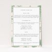 Vintage Engravings wedding information insert - Utterly Printable. This is a view of the front