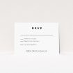 Utterly Printable Yellow Monogram RSVP card - Contemporary elegance with bold yellow monogramming against a clean white backdrop, ideal for personalised yet understated wedding stationery suite This is a view of the front