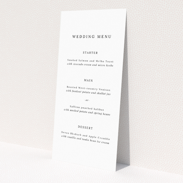 Utterly Printable Yellow Monogram wedding menu with contemporary charm and personalised elegance This is a view of the back
