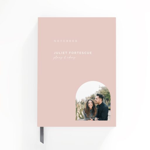 Customisable notebook design with a minimalist layout, featuring one photo, created by Utterly Printable.