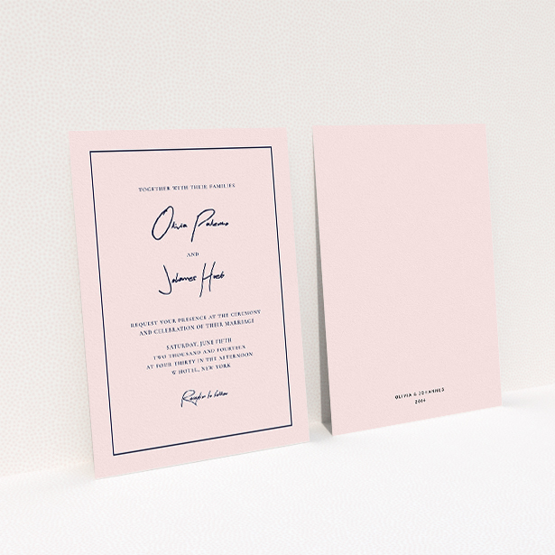 Signature script in Personalised Wedding Invitation Cards