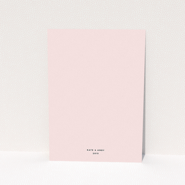 A wedding invite card template titled "Simple lines". It is an A5 invite in a portrait orientation. "Simple lines" is available as a flat invite, with mainly pink colouring.