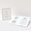 A wedding order of service called "Deco Cream". It is an A5 booklet in a portrait orientation. "Deco Cream" is available as a folded booklet booklet, with mainly cream colouring.