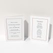 A wedding order of service design called "Ochre Border Traditional". It is an A5 booklet in a portrait orientation. "Ochre Border Traditional" is available as a folded booklet booklet, with tones of white and red.