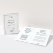 A wedding order of service named "Olive branch stamp". It is an A5 booklet in a portrait orientation. "Olive branch stamp" is available as a folded booklet booklet, with tones of white and green.