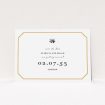 A wedding save the date card called "Wedding bells". It is an A6 card in a landscape orientation. "Wedding bells" is available as a flat card, with tones of orange and white.