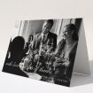 A wedding thank you card called "Elegant Photo Thanks". It is an A5 card in a landscape orientation. It is a photographic wedding thank you card with room for 1 photo. "Elegant Photo Thanks" is available as a folded card, with mainly white colouring.