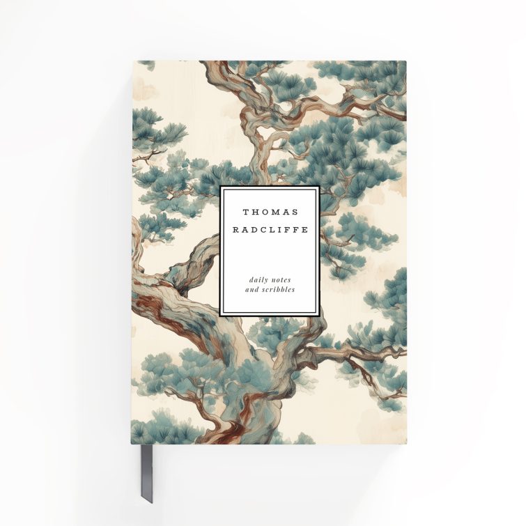 Elegant nature-inspired notebooks full cover spread design without photos, suitable for daily notes, by Utterly Printable.