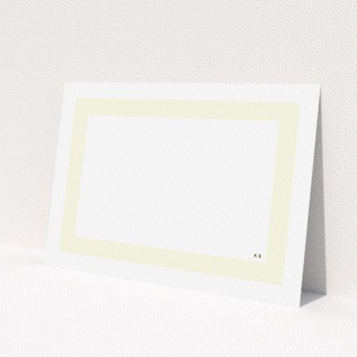 A womens correspondence card design named 'Cream border '. It is an A5 card in a landscape orientation. 'Cream border ' is available as a flat card, with mainly cream colouring.