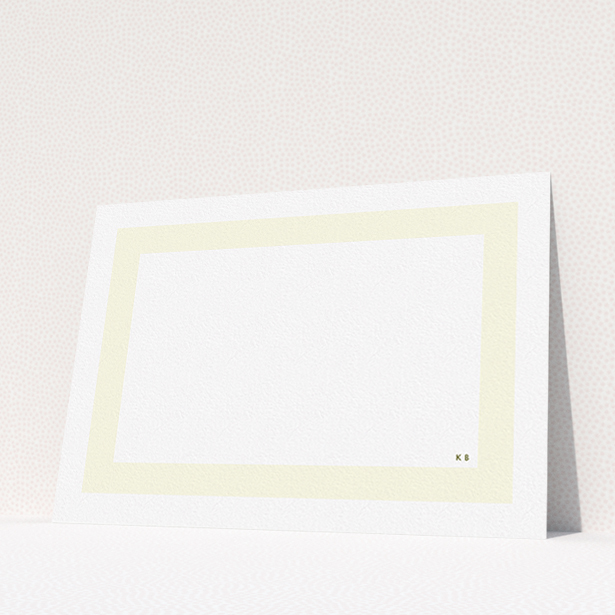 A womens correspondence card design named "Cream border ". It is an A5 card in a landscape orientation. "Cream border " is available as a flat card, with mainly cream colouring.