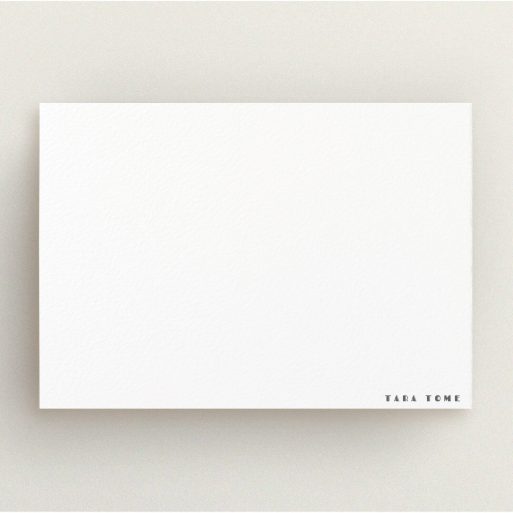 Correspondence Card Design for Women - "Hollywood" A womens correspondence card template titled "Hollywood". It is an A5 card in a landscape orientation. "Hollywood" is available as a flat card, with mainly white colouring.