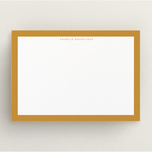 Correspondence Card Design for Women - "The impact of orange" A womens correspondence card called "The impact of orange". It is an A5 card in a landscape orientation. "The impact of orange" is available as a flat card, with tones of orange and white.